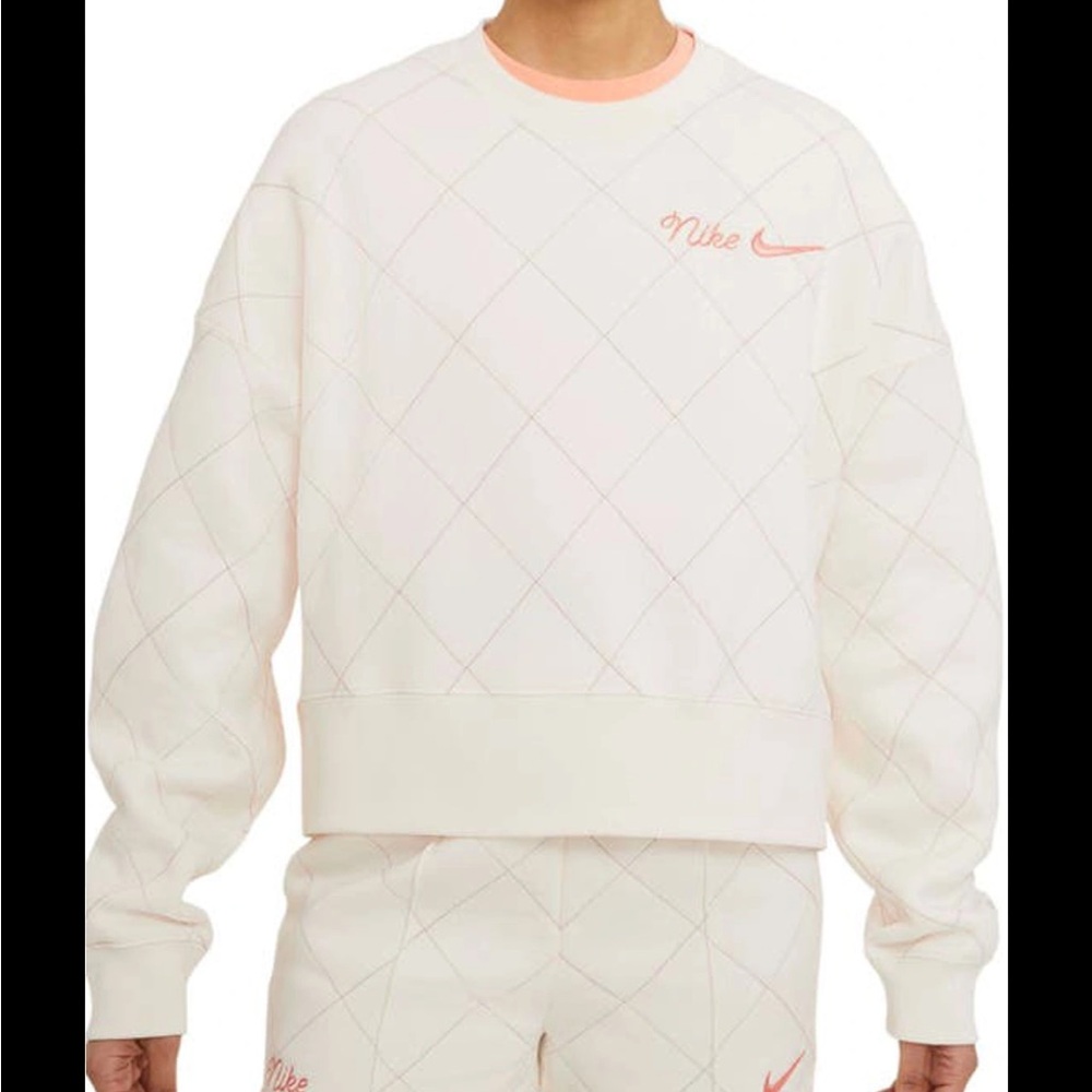 Nike quilted fleece sweater